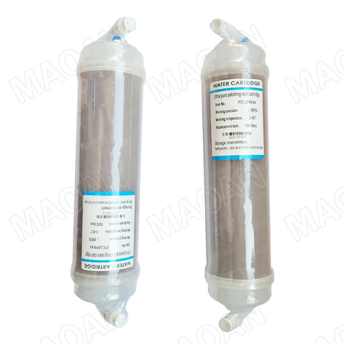 Polishing resin cartridge filter